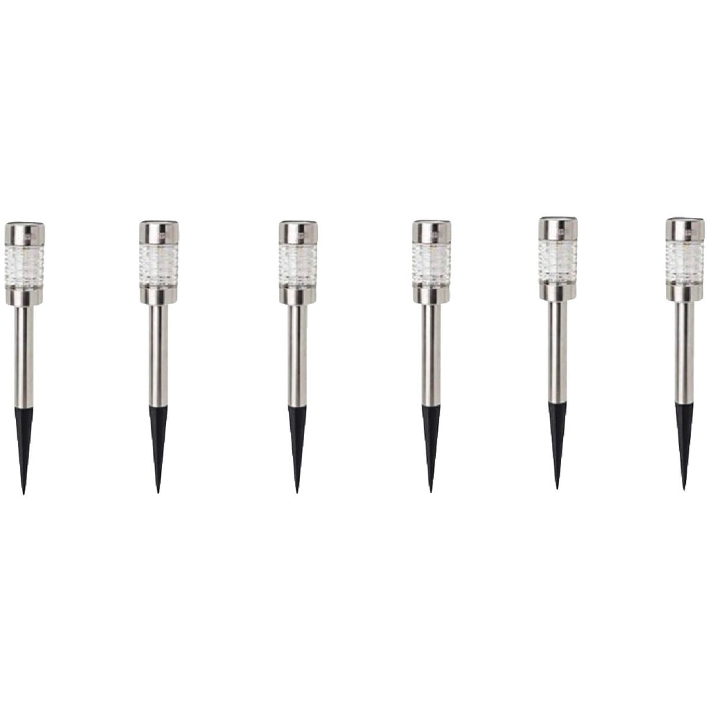 Cole & Bright Stainless Steel Solar Path Light (6-Pack)