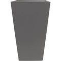 Bloem Finley 20 In. Tall Square Plastic Charcoal Planter