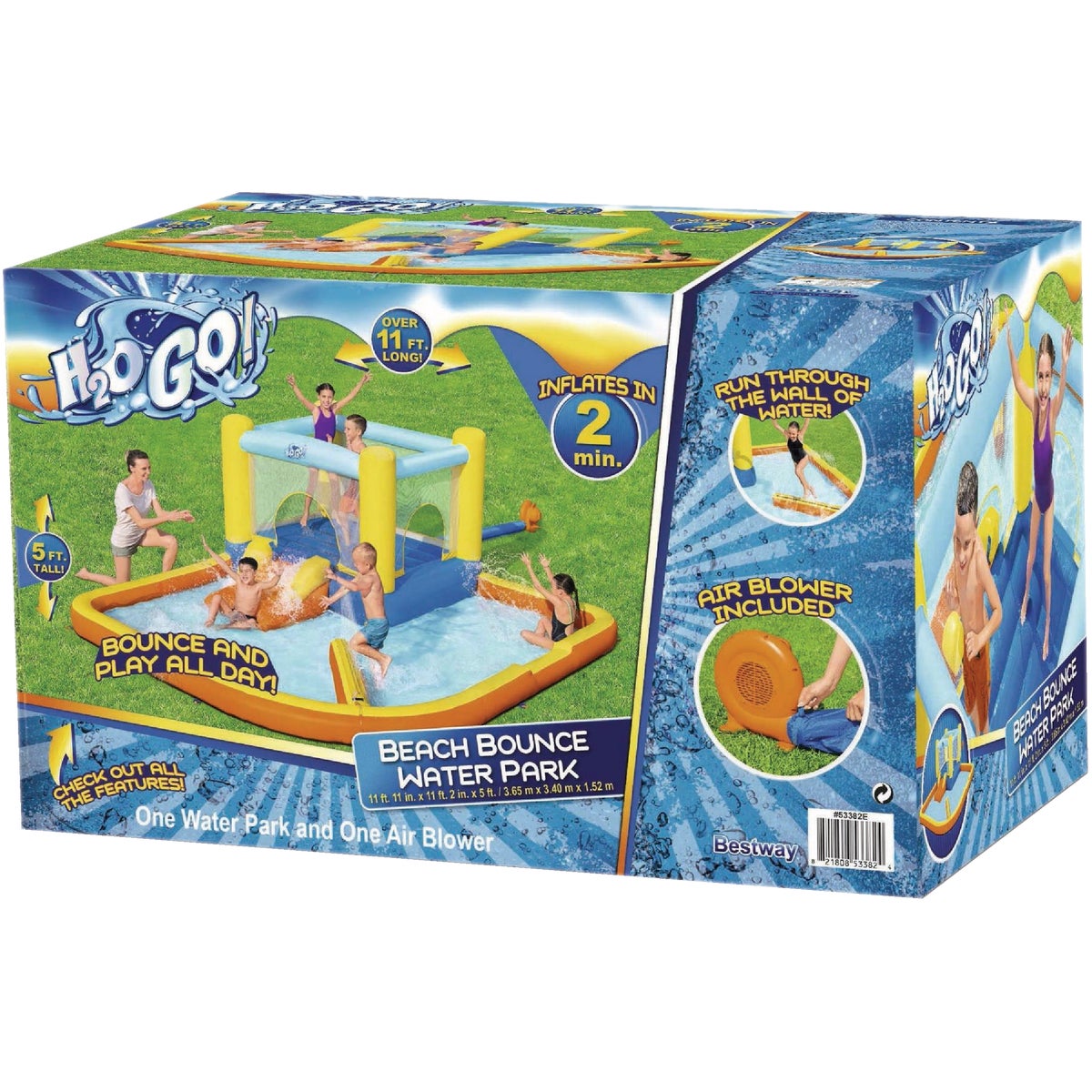 H2OGO! 11 Ft. 11 In. x 11 Ft. 2 In. x 5 Ft. Beach Bounce Water Park