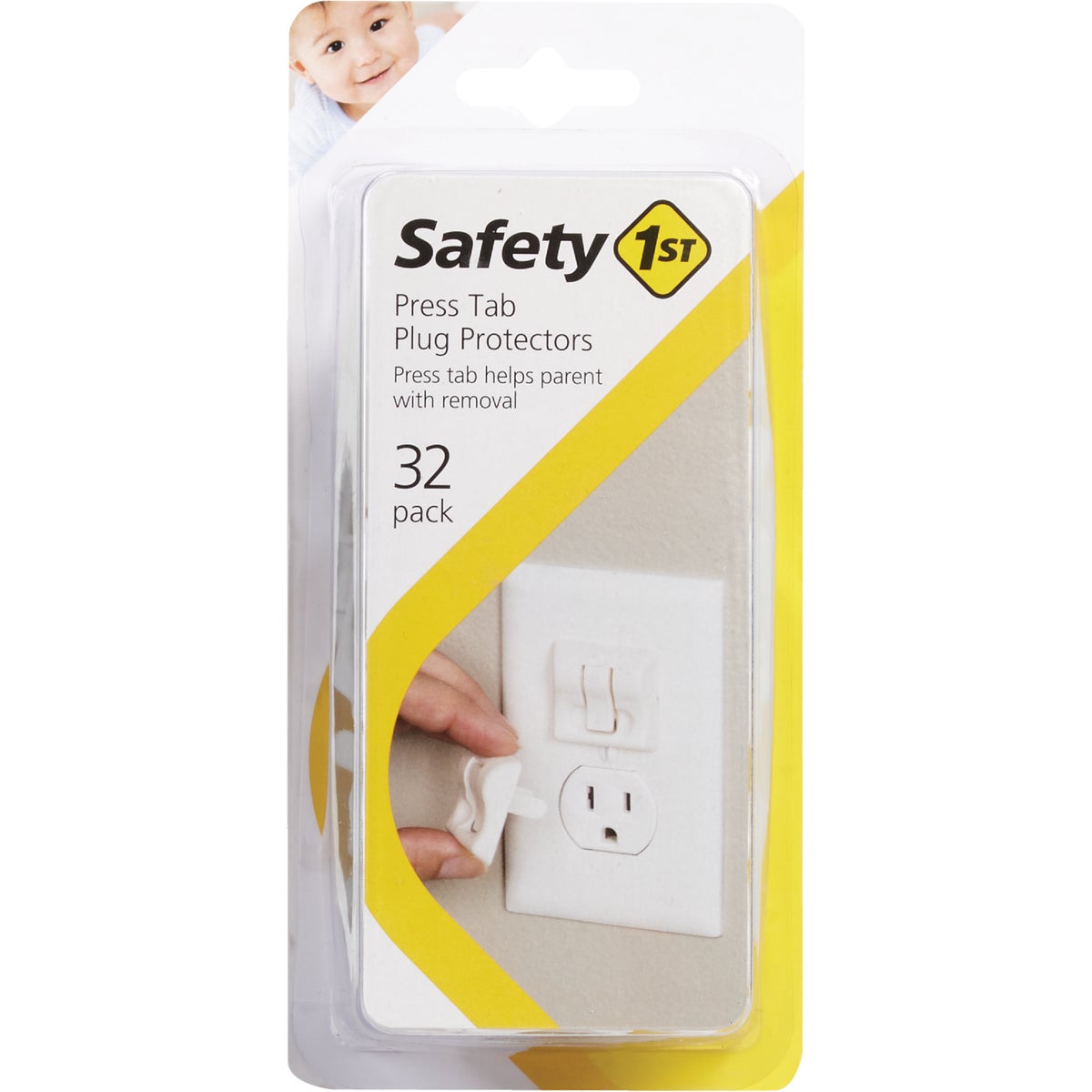 Safety 1st Press Tab White Plug Protectors (32-Pack)
