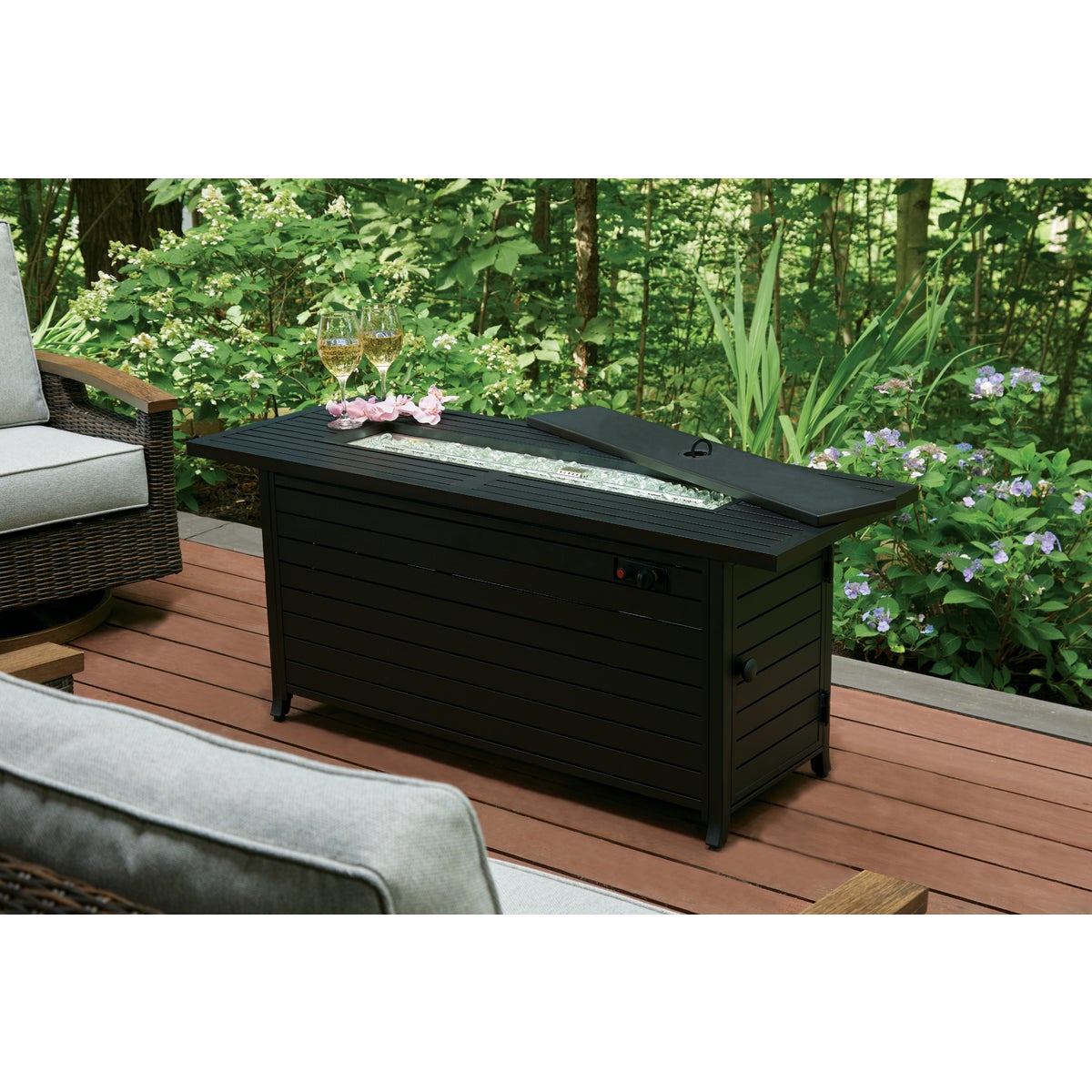 Outdoor Expressions 56 In. x 21 In. Rectangular Propane Fire Pit Table