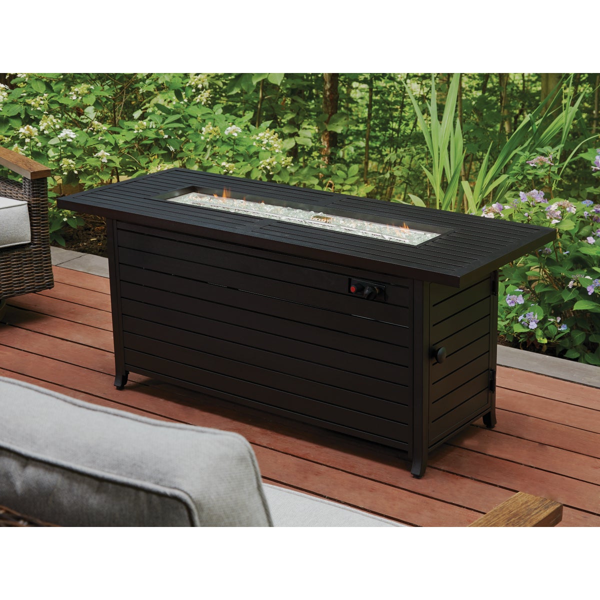 Outdoor Expressions 56 In. x 21 In. Rectangular Propane Fire Pit Table