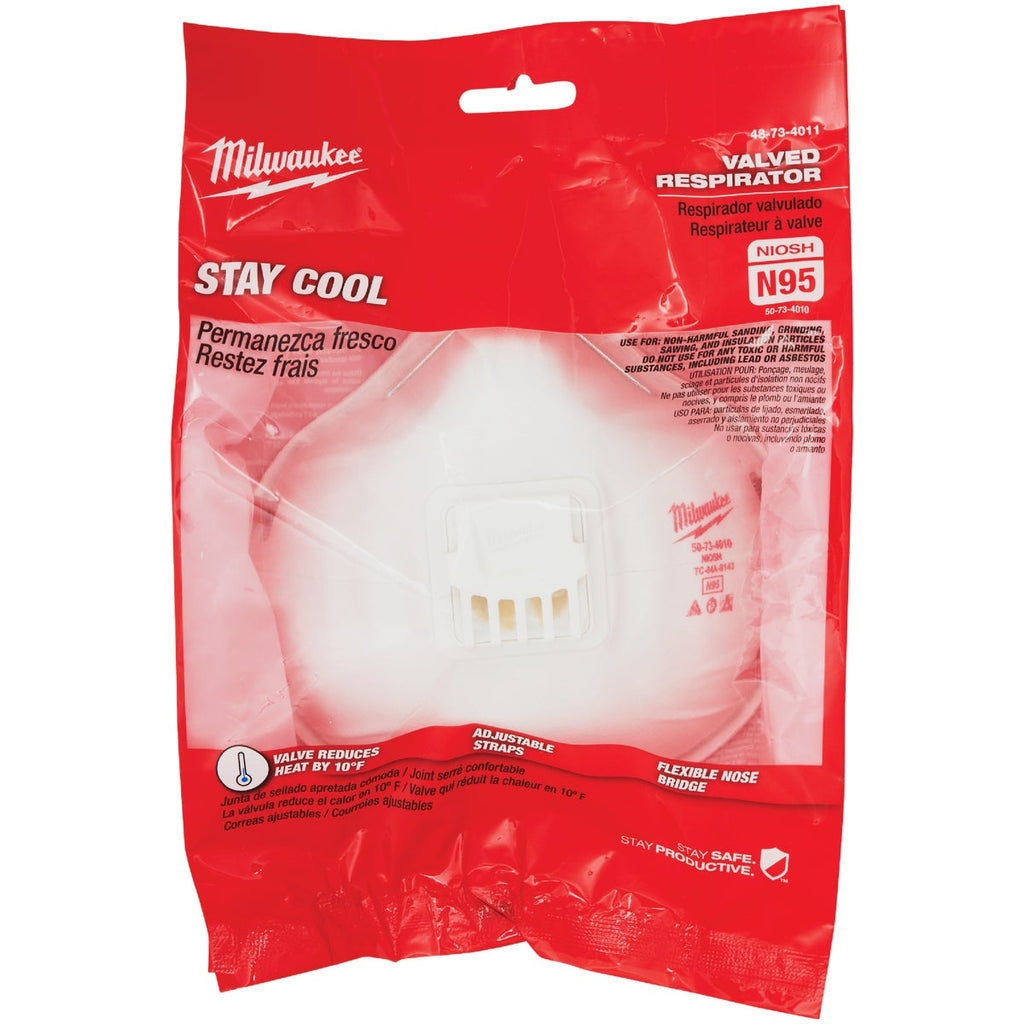 Milwaukee Disposable N95 Valved Respirator