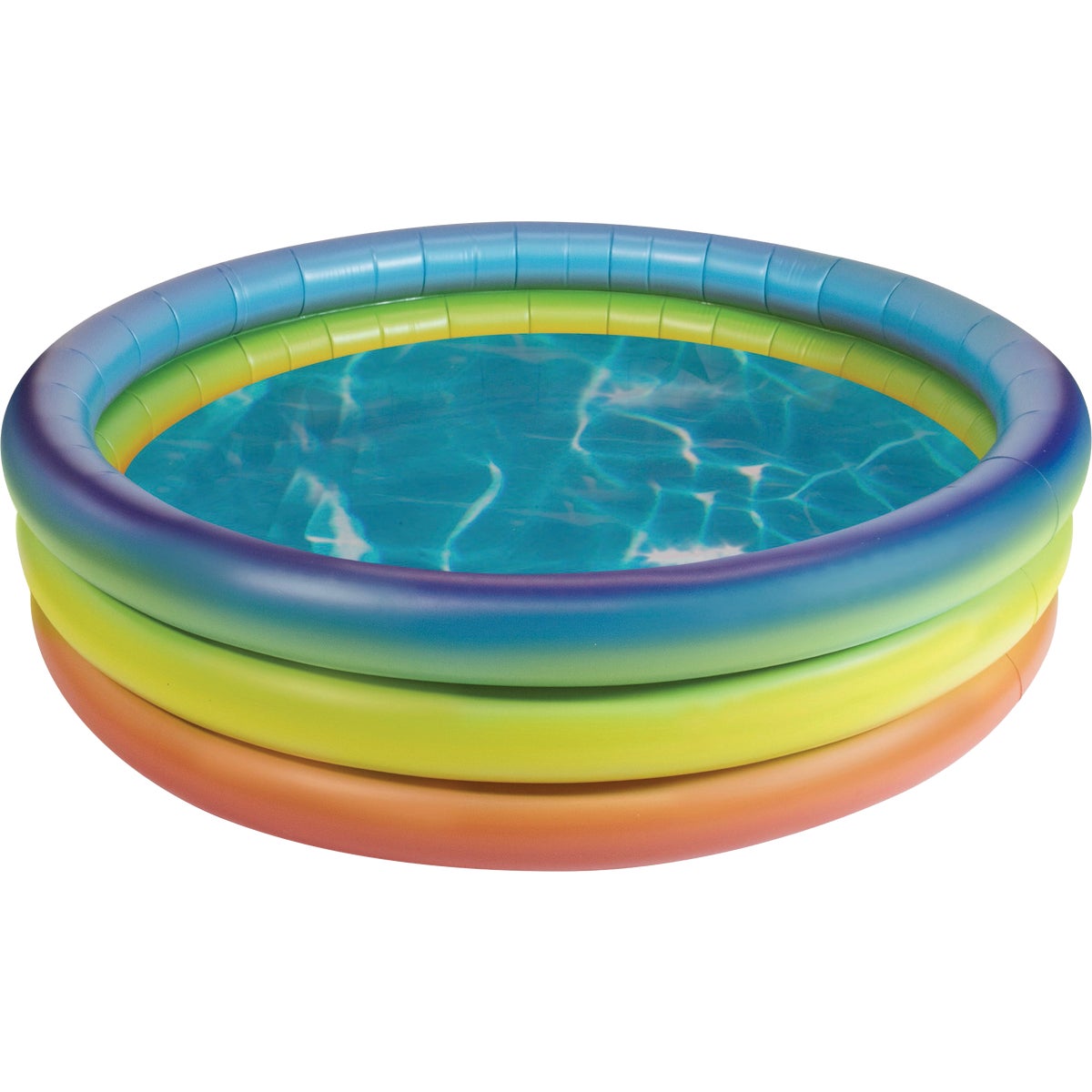 PoolCandy 15 In. D. x 60 In. Dia. Rainbow Haze Inflatable Sunning Pool