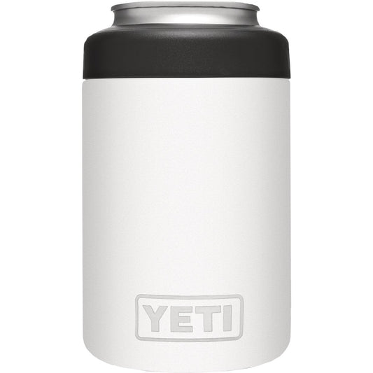 Yeti Rambler Colster 12 Oz. White Stainless Steel Insulated Drink Holder with Load-And-Lock Gasket