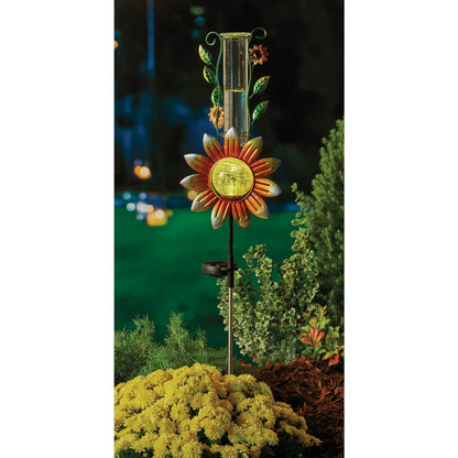 Gerson Spring GIL Metal & Glass 33.5 In. H. Flower Solar Stake Light