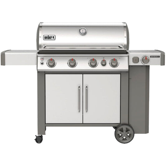 Weber Genesis II S-435 4-Burner Stainless Steel 48,000 BTU LP Gas Grill with 12,000 BTU Side -Burner