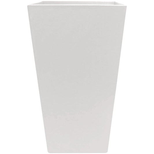 Bloem Finley 20 In. Tall Square Plastic Casper White Planter