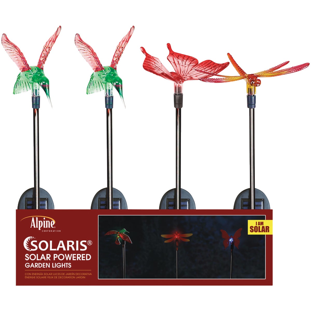 Alpine Plastic 32 In. H. Vibrant Friends Solar LED Stake Light