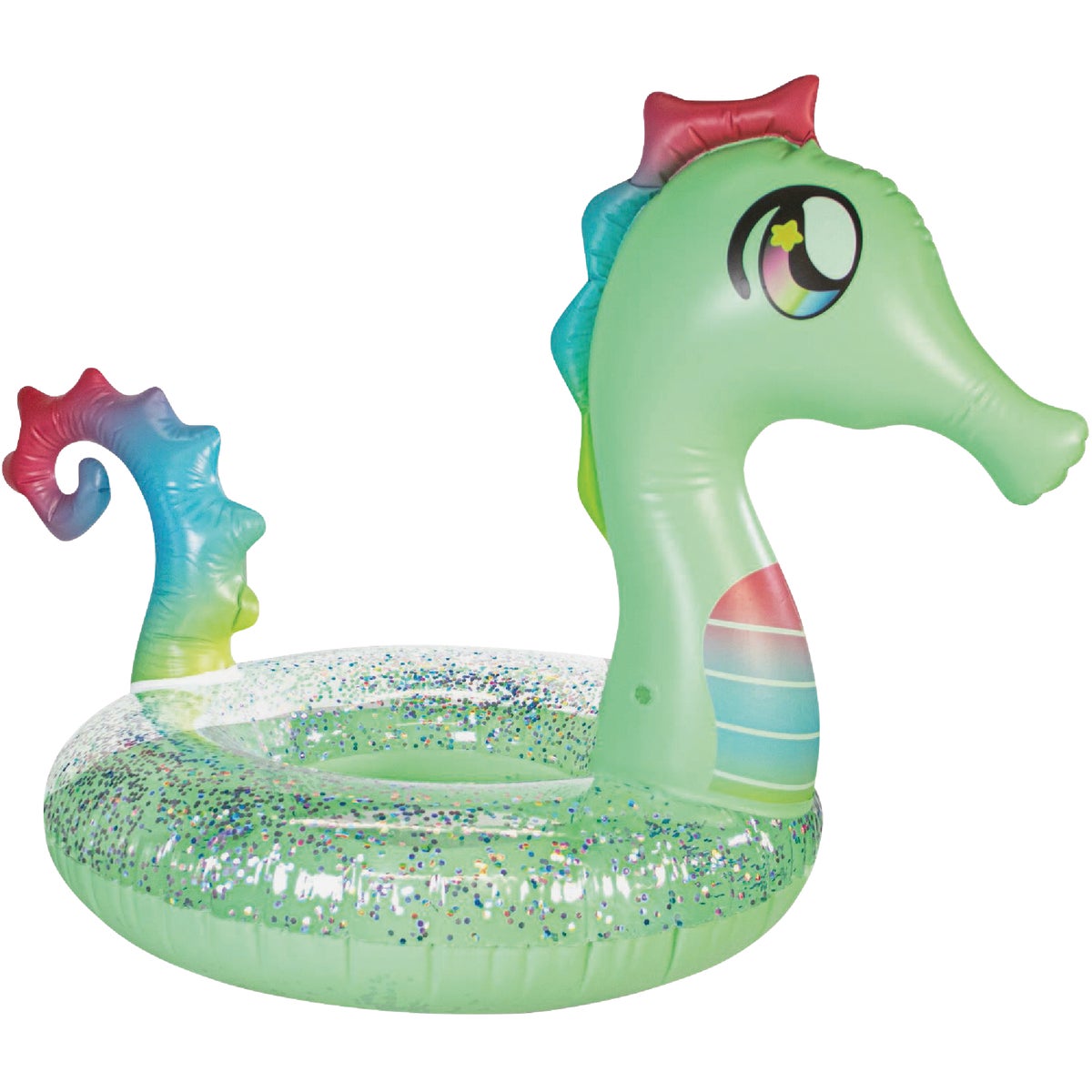 PoolCandy 42 In. Glitter Seahorse Inflatable Pool Tube