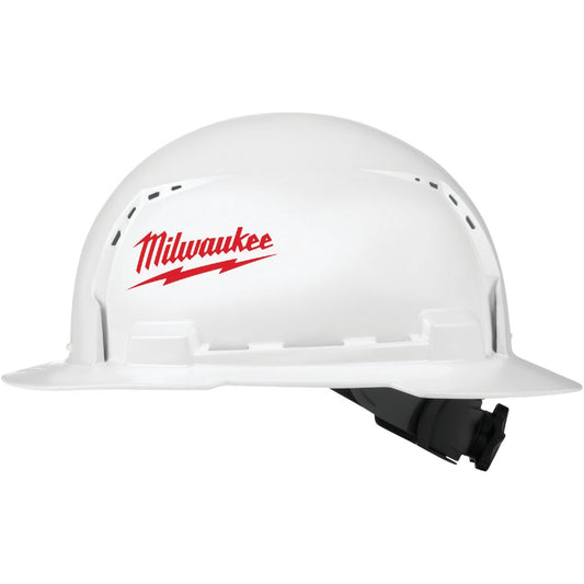 Milwaukee White Full Brim Vented Ratcheting Type 1 Class C Hard Hat