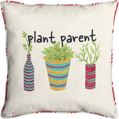 Oceantex 18 In. W. x 5.5 In. H. x 18 In. L. Recycled Polyester Biddy Potted Succulents Pillow