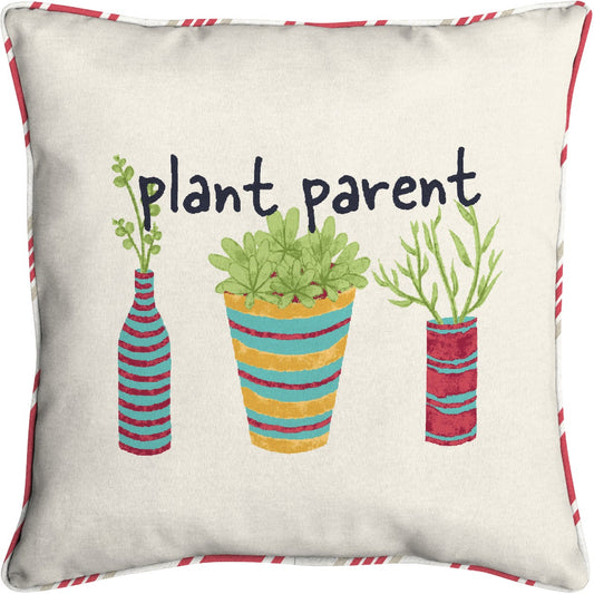 Oceantex 18 In. W. x 5.5 In. H. x 18 In. L. Recycled Polyester Biddy Potted Succulents Pillow