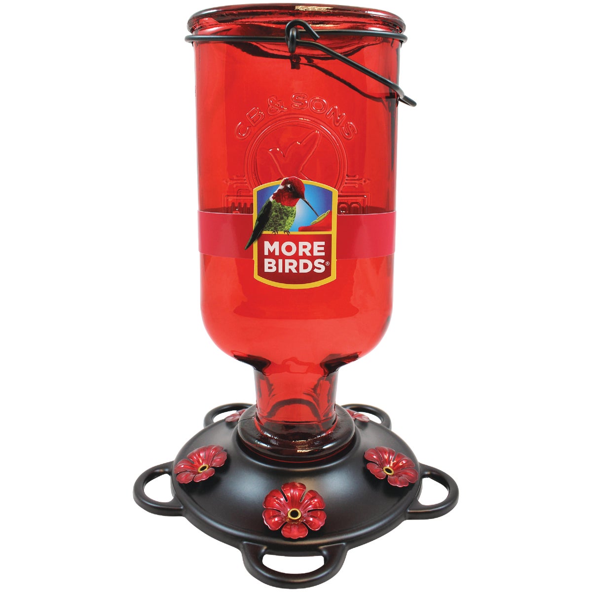 Classic Birds More Birds Elixir 13 Oz. Red Hummingbird Feeder