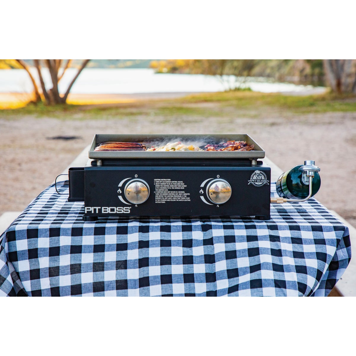 Pit Boss 2-Burner Black 18,000 BTU 289 Sq. In. Outdoor LP Gas Griddle