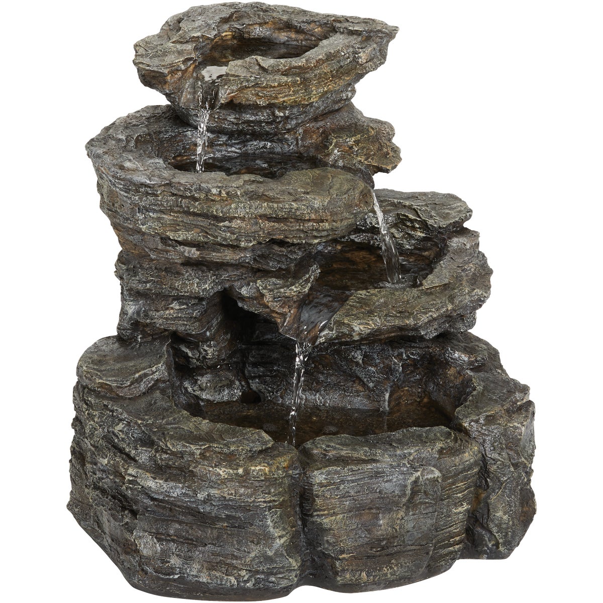 Best Garden 43 In. W. x 48 In. H. x 45 In. L. Resin Rock Fountain