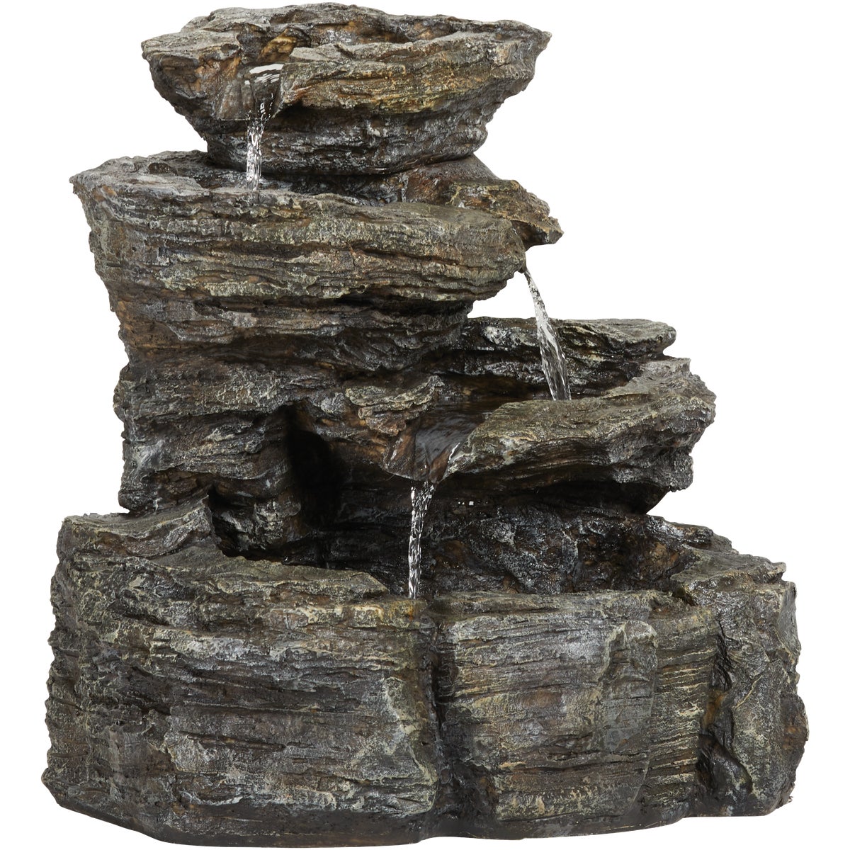 Best Garden 43 In. W. x 48 In. H. x 45 In. L. Resin Rock Fountain