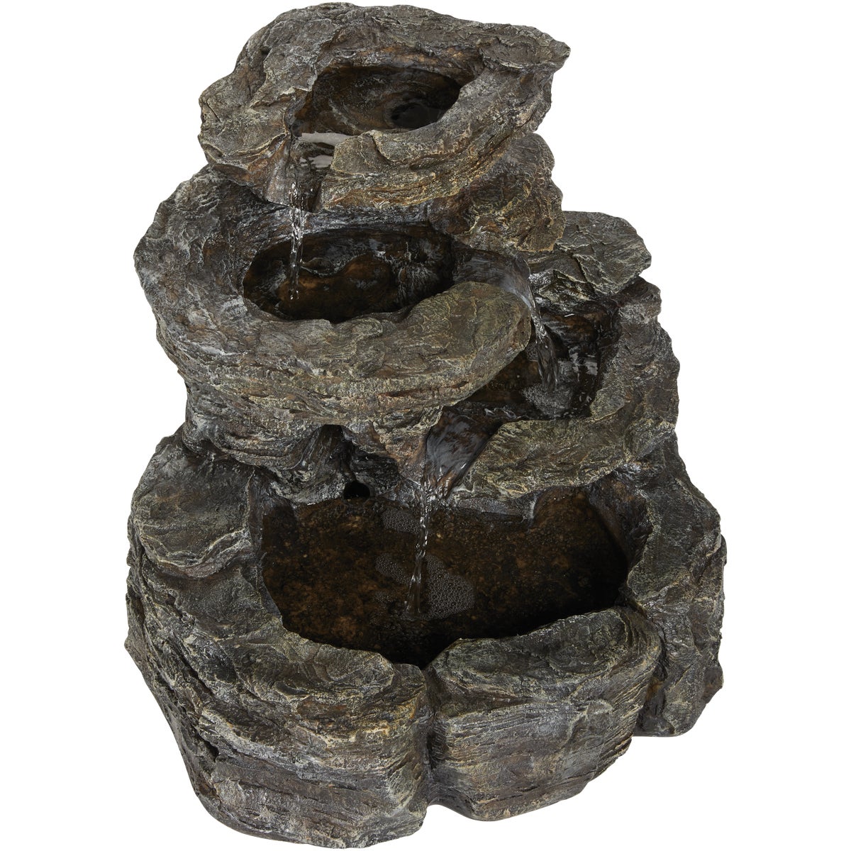 Best Garden 43 In. W. x 48 In. H. x 45 In. L. Resin Rock Fountain