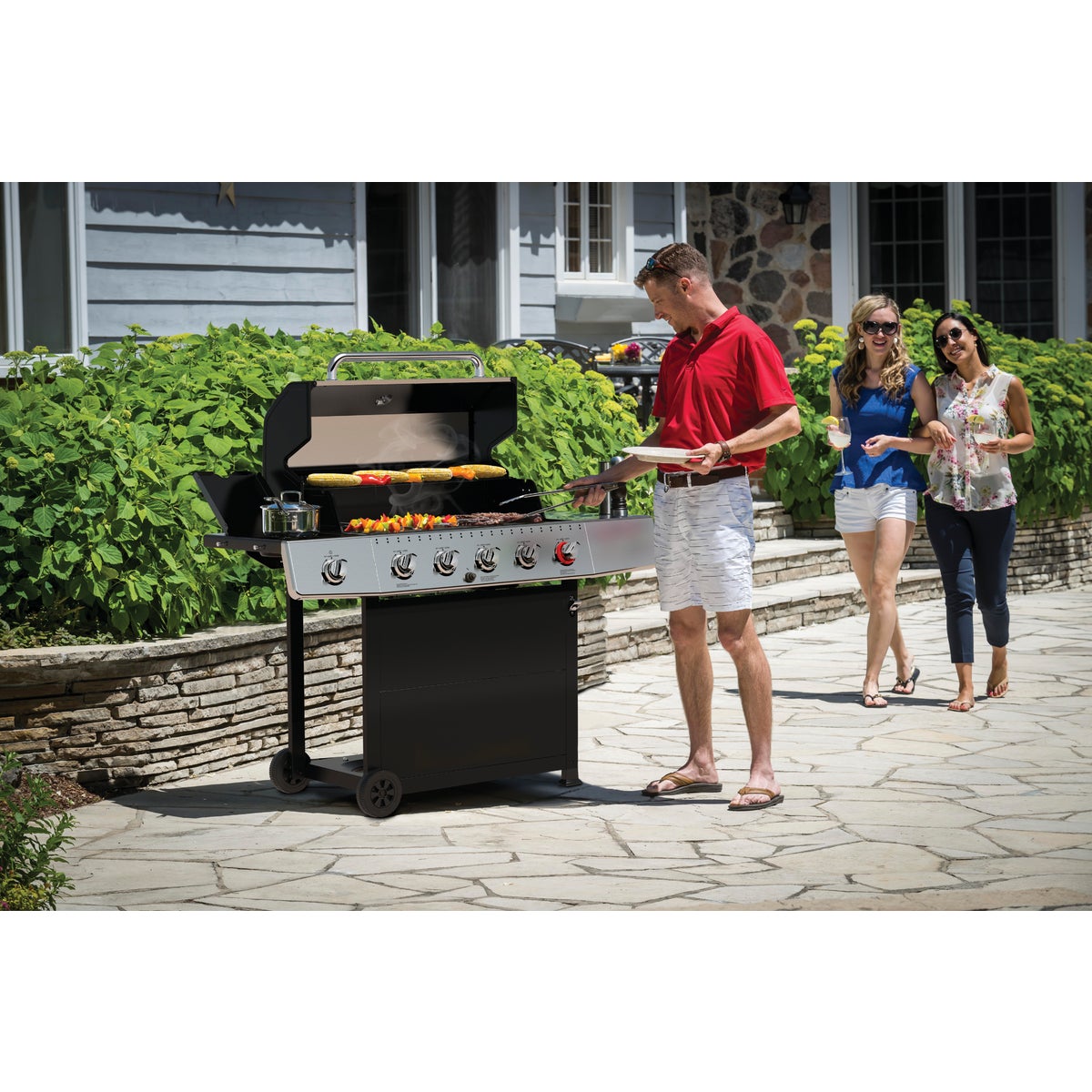 GrillPro 5-Burner Stainless Steel & Black 52,000 BTU LP Gas Grill