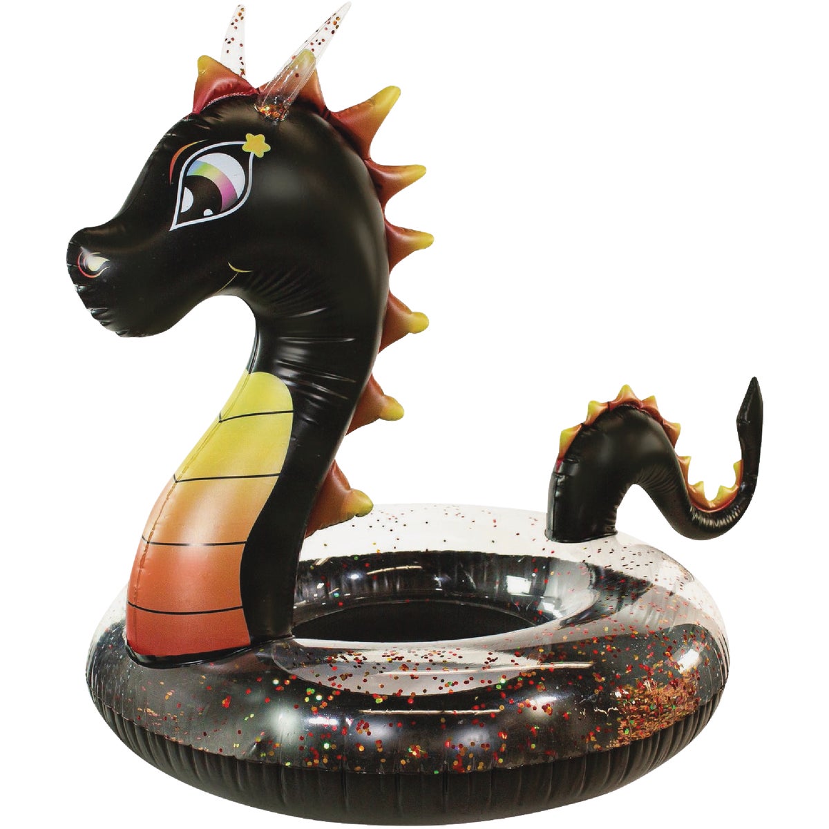 PoolCandy 42 In. Black Dragon Inflatable Pool Tube Float