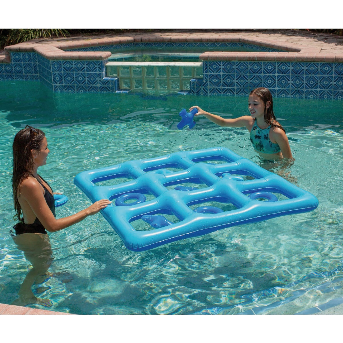 PoolCandy 2 or More Players Inflatable Tic Tac Toe Pool Game