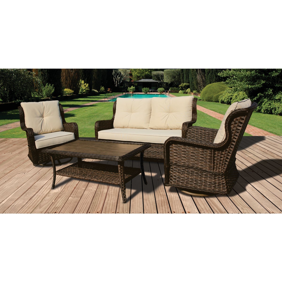 Leisure Classics Parker 4-Piece Chat Set