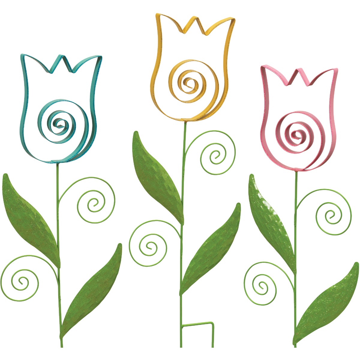 Gerson Spring GIL Assorted Color 22.4 In. H. Metal Tulip Lawn Stake