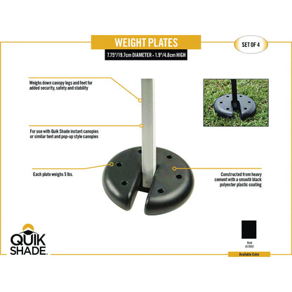 ShelterLogic Quik Shade (4) 5 Lb. Cement Canopy Weight (4-Pack)