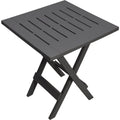 Gracious Living 17 In. Square Flat Gray Folding Side Table