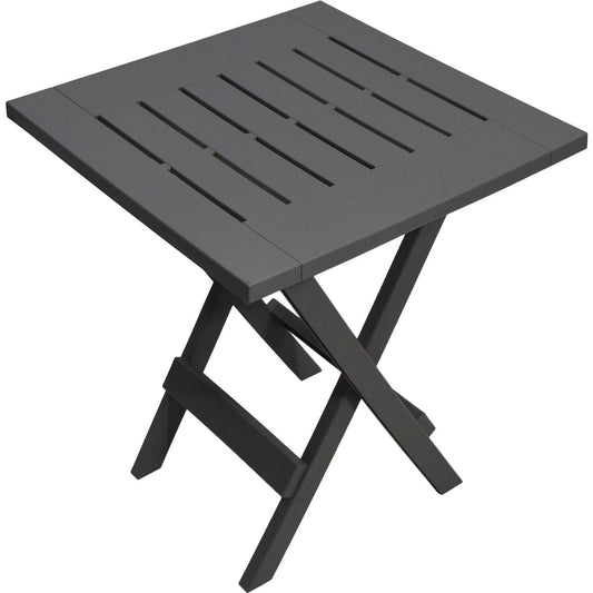 Gracious Living 17 In. Square Flat Gray Folding Side Table