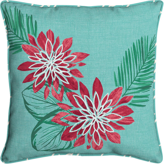 Oceantex 18 In. W. x 5.5 In. H. x 18 In. L. Recycled Polyester Brassia Tropical Pillow