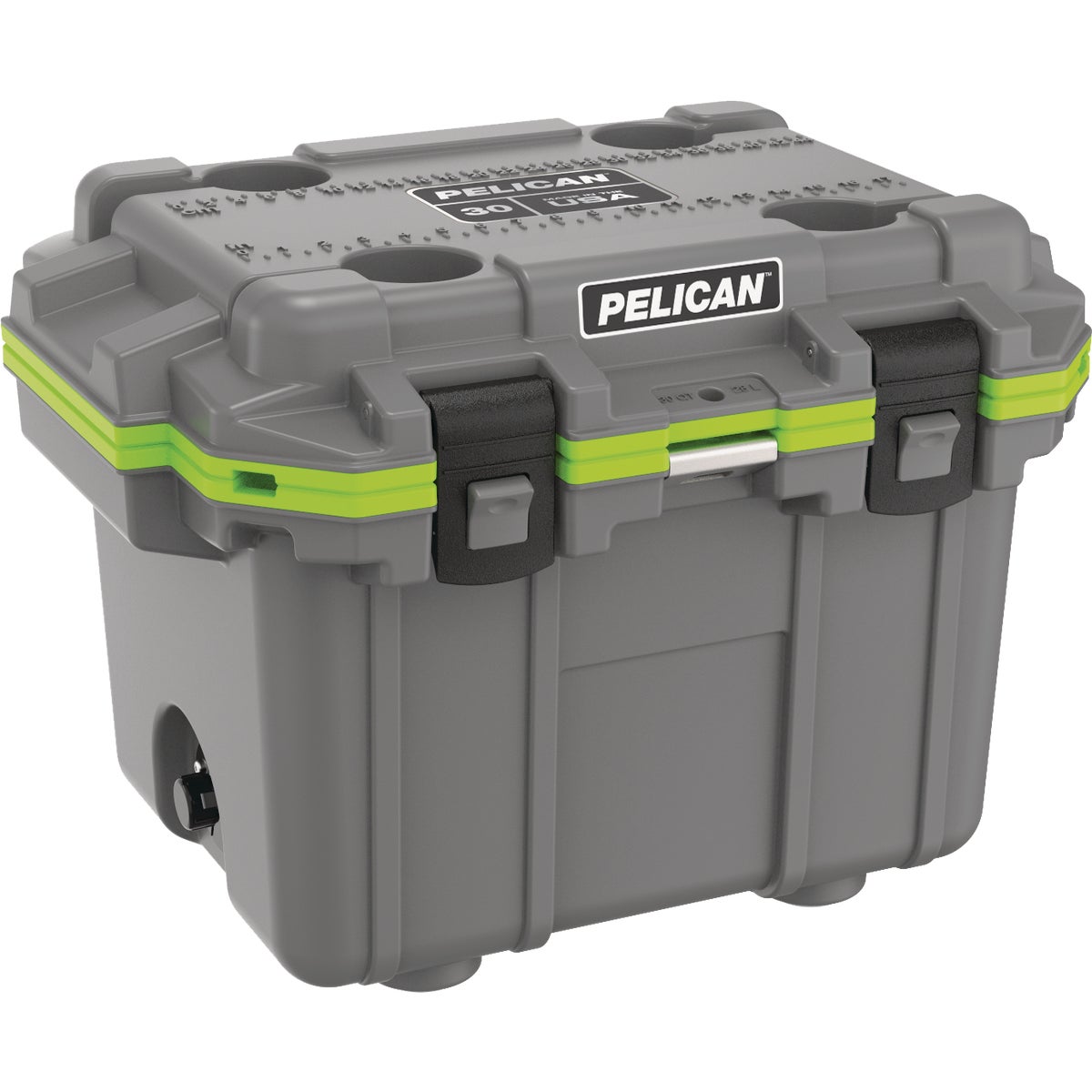 Pelican Elite 30-Qt. Cooler, Dark Gray & Green