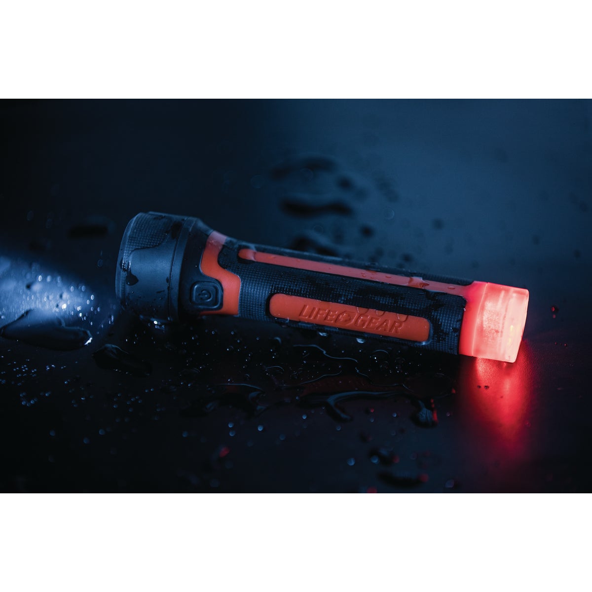 Life Gear Storm Proof 4AA 200 Lm. LED Flashlight & Signal Light