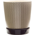 Southern Patio Alice 6-1/2 In. Ceramic Clayworks Light Brown Planter