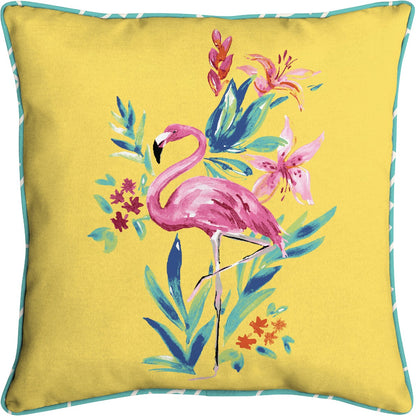 Oceantex 18 In. W. x 5.5 In. H. x 18 In. L. Recycled Polyester LaDarius Flamingo Pillow
