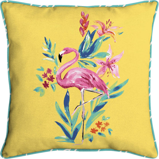 Oceantex 18 In. W. x 5.5 In. H. x 18 In. L. Recycled Polyester LaDarius Flamingo Pillow