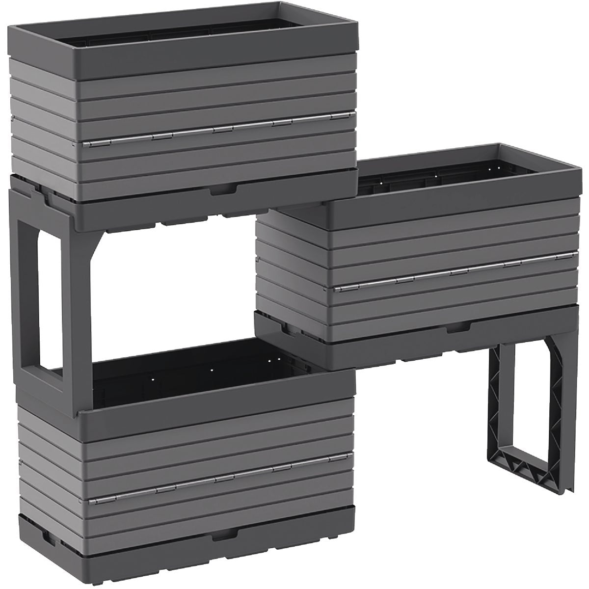 Southern Patio FlexSpace 11 In. W x 39 In. H x 44 In. L Gray Polypropylene Garden & Storage Set