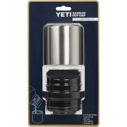 Yeti Cup Cap Silver Stainless Steel & Plastic Rambler Tumbler Lid