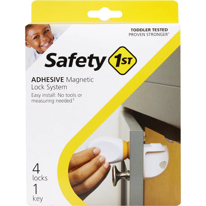 Safety 1st Plastic Adhesive Magnetic Lock System (4-Lock Set)