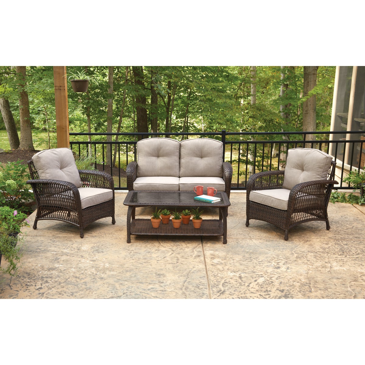 Outdoor Expressions Bellevue 4-Piece Chat Set