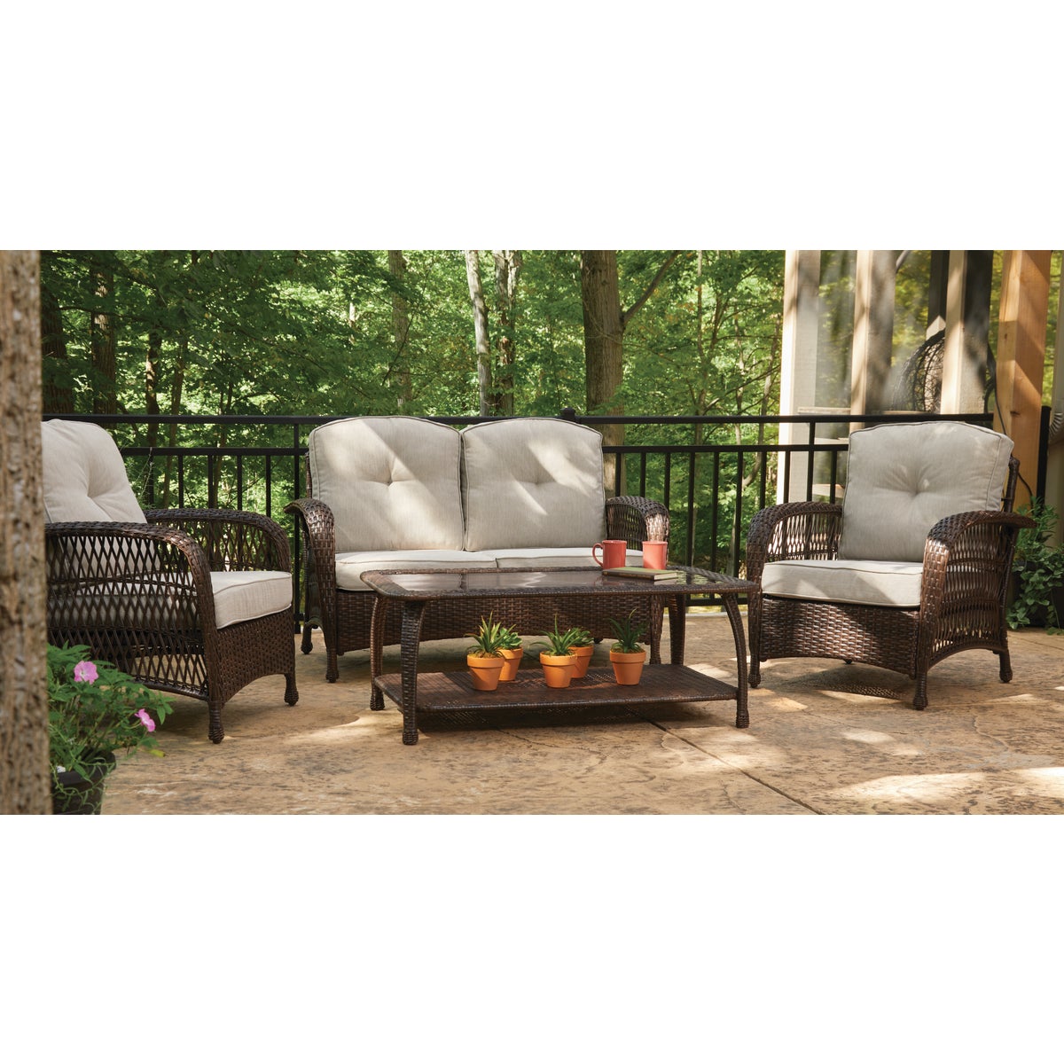 Outdoor Expressions Bellevue 4-Piece Chat Set