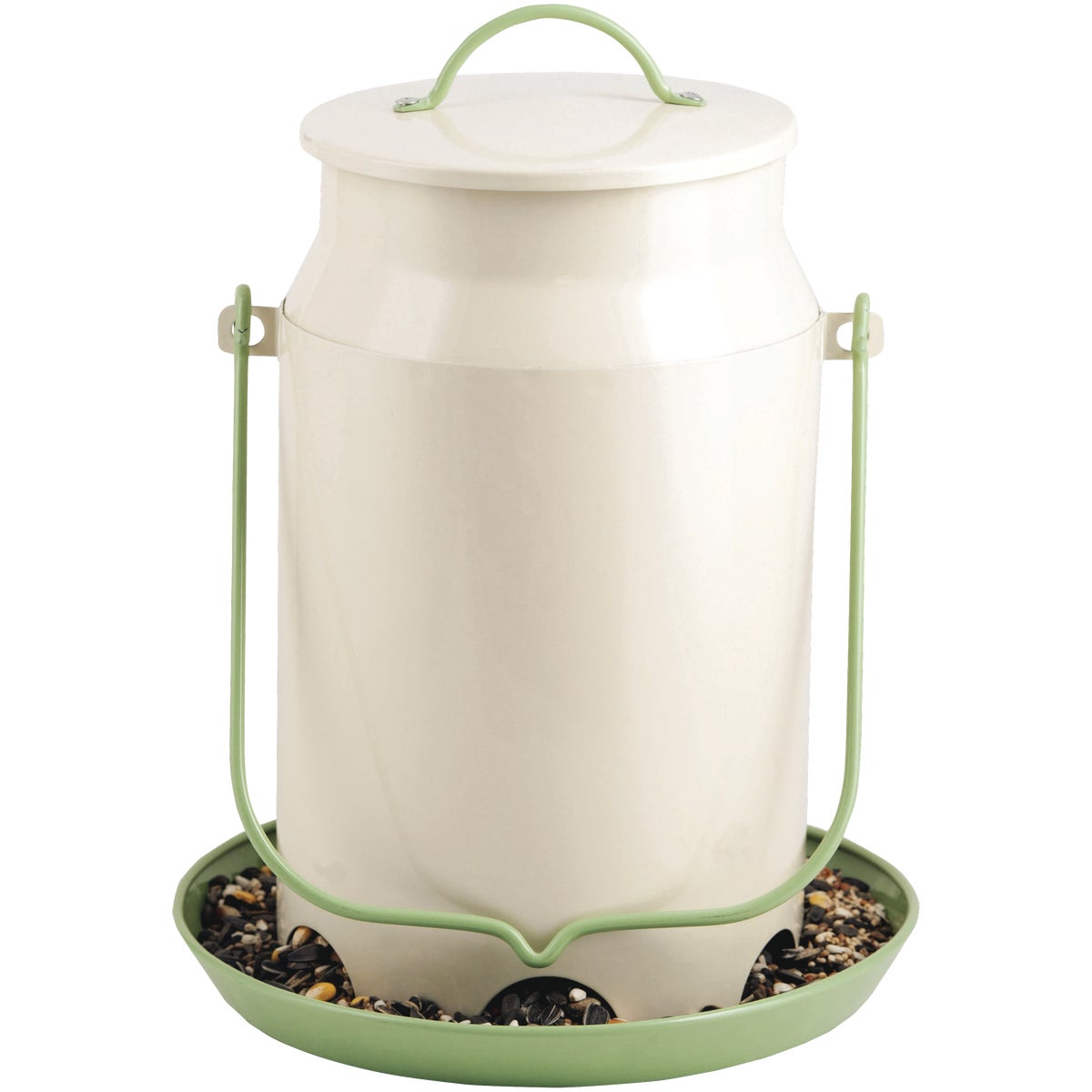 Perky-Pet Metal Milk Pail 5 Lb. Capacity Wild Bird Feeder