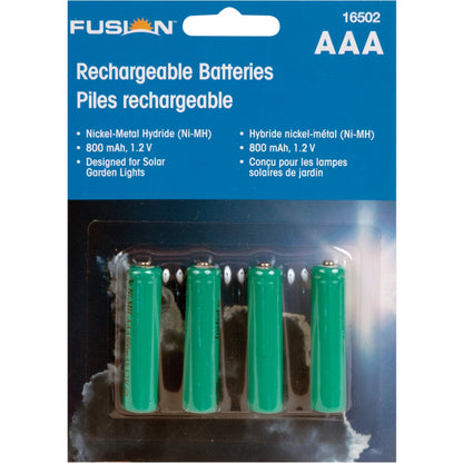 Moonrays AAA 800 mAh Ni-MH Solar Replacement Battery (4-Pack)