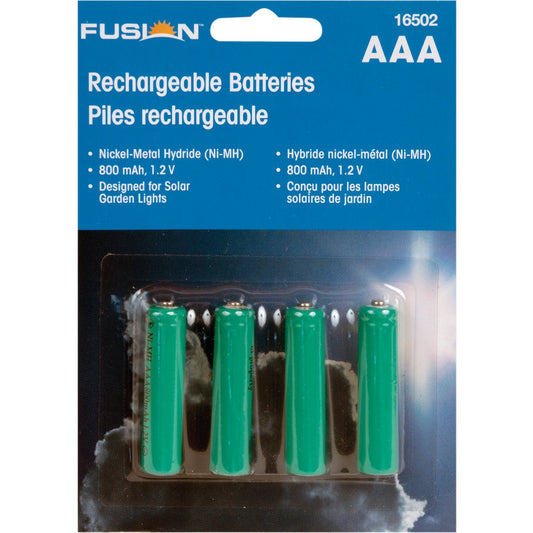 Moonrays AAA 800 mAh Ni-MH Solar Replacement Battery (4-Pack)