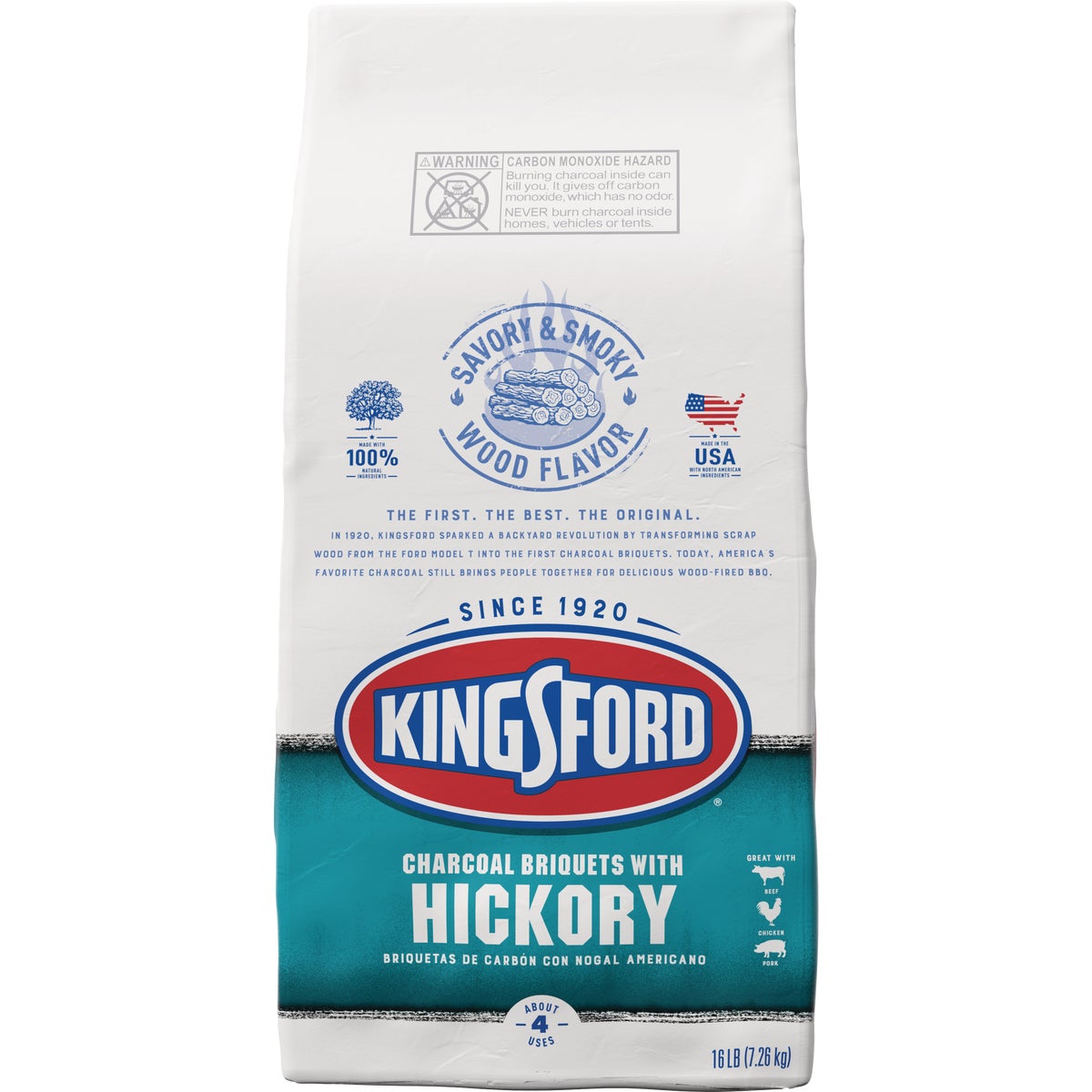 Kingsford 16 Lb. Hickory Briquets Charcoal
