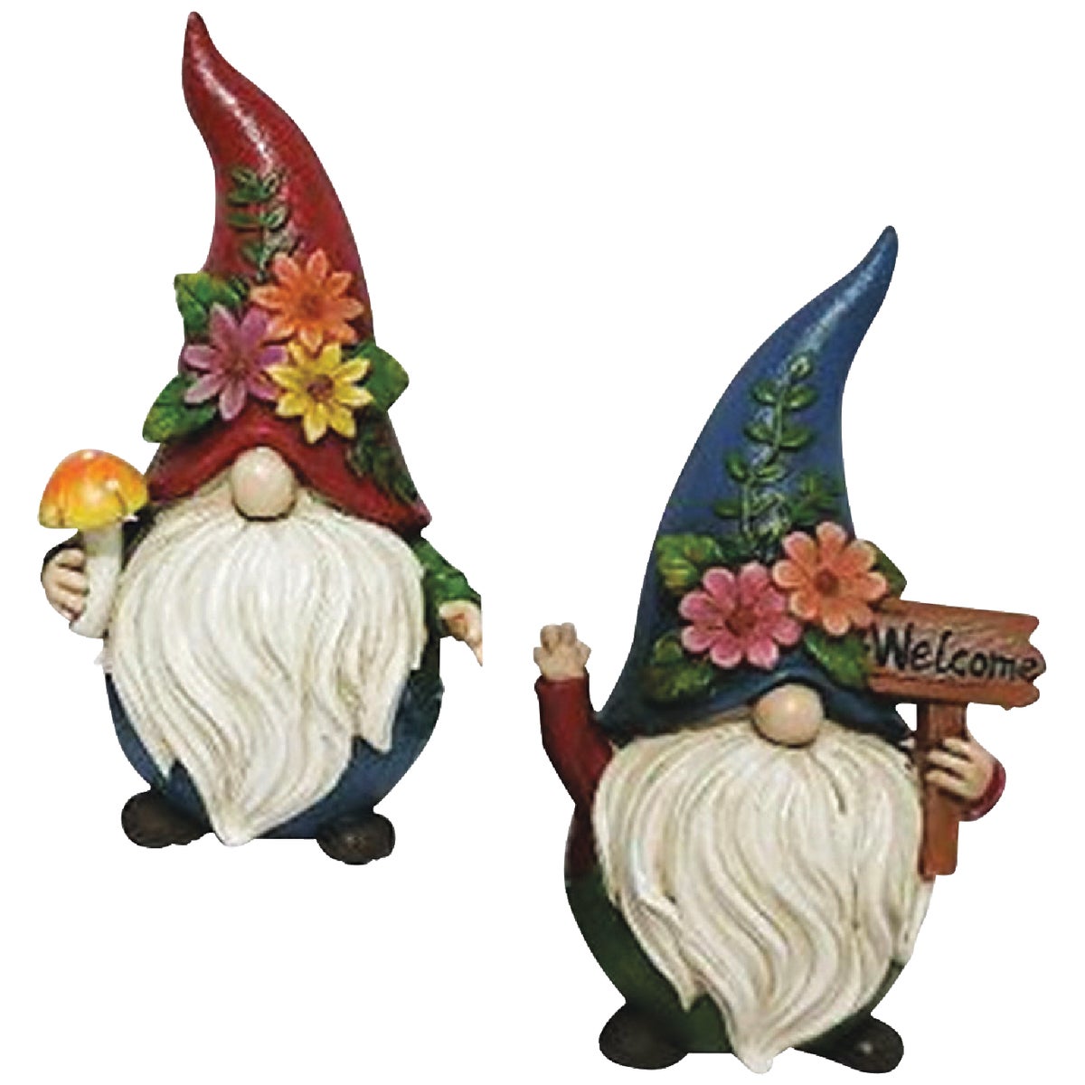 Exhart 8 In. Resin Welcome Sign Gnome Lawn Ornament