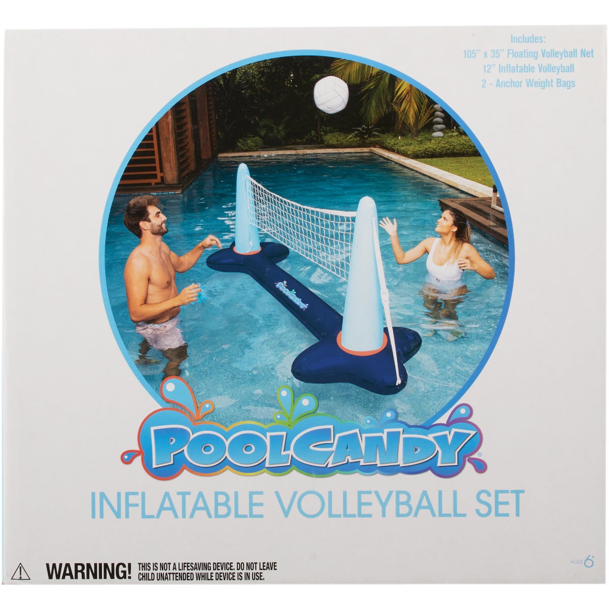 PoolCandy 2 or More Players Inflatable Volleyball Set