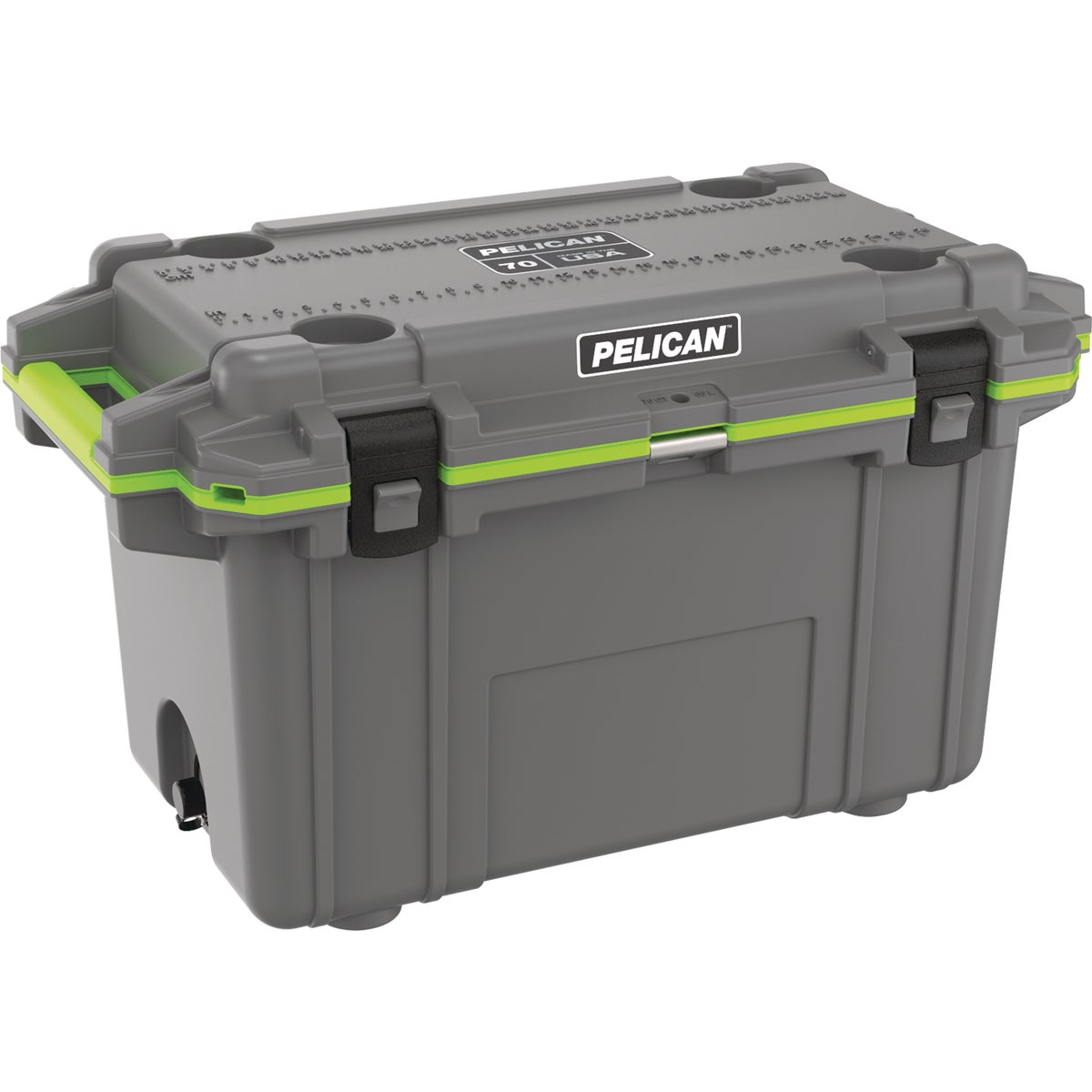 Pelican Elite 70-Qt. Cooler, Dark Gray & Green