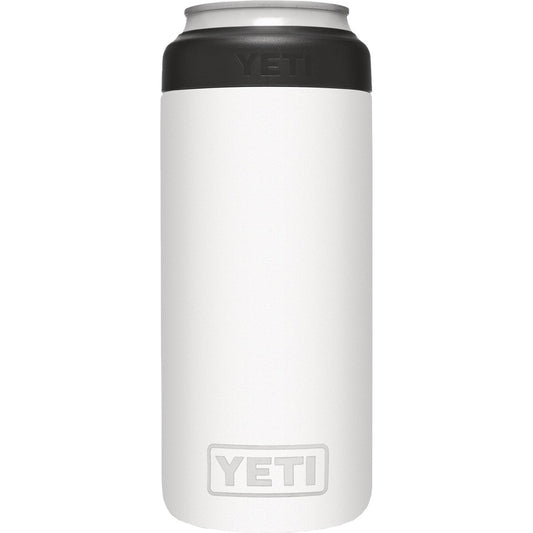 Yeti Rambler Colster Slim 12 Oz. White Stainless Steel Insulated Drink Holder with Load-And-Lock Gasket