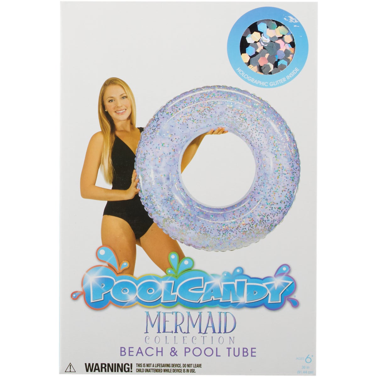 PoolCandy 36 In. Mermaid Collection Inflatable Pool Tube Float